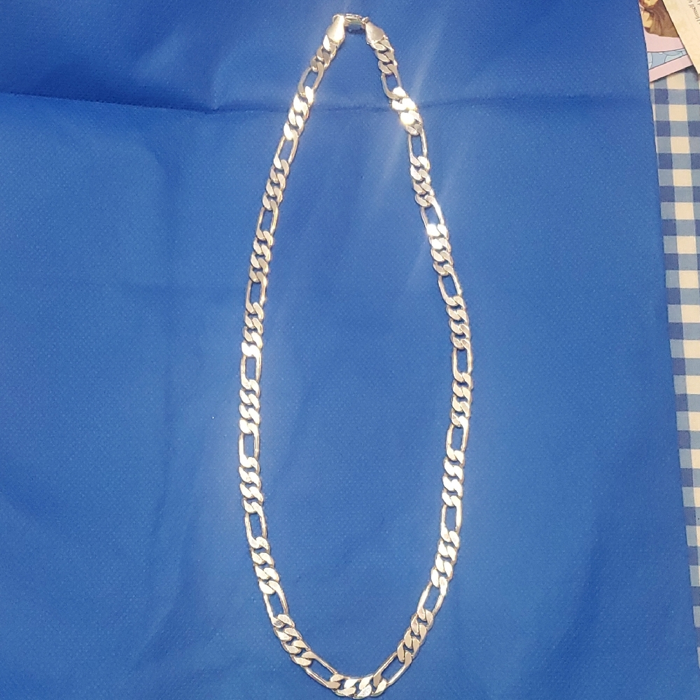 Men's Silver Chain Necklace 24"